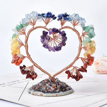 Natural Crystals Love Tree Ornament
